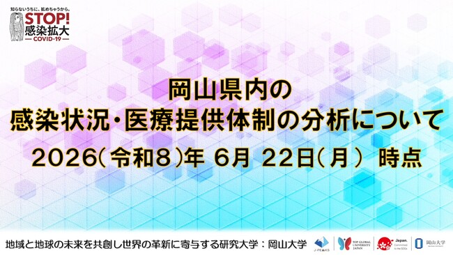 【岡山大学】岡山県内の感染状況・医療提供体制の分析について（2026年6月22日現在）