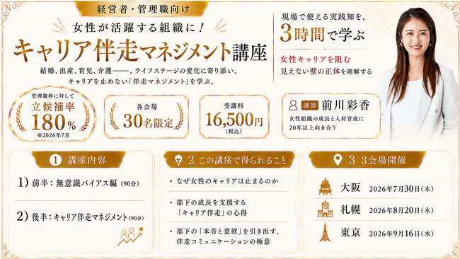 【人財育成プログラム「Mission'S」主催】経営者・管理職向け「キャリア伴走マネジメント講座」