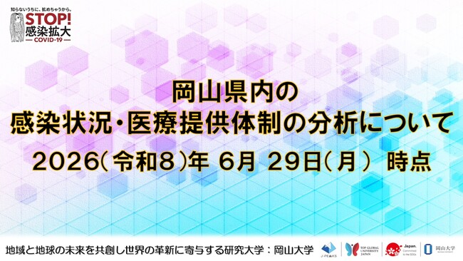 【岡山大学】岡山県内の感染状況・医療提供体制の分析について(2026年6月29日現在)