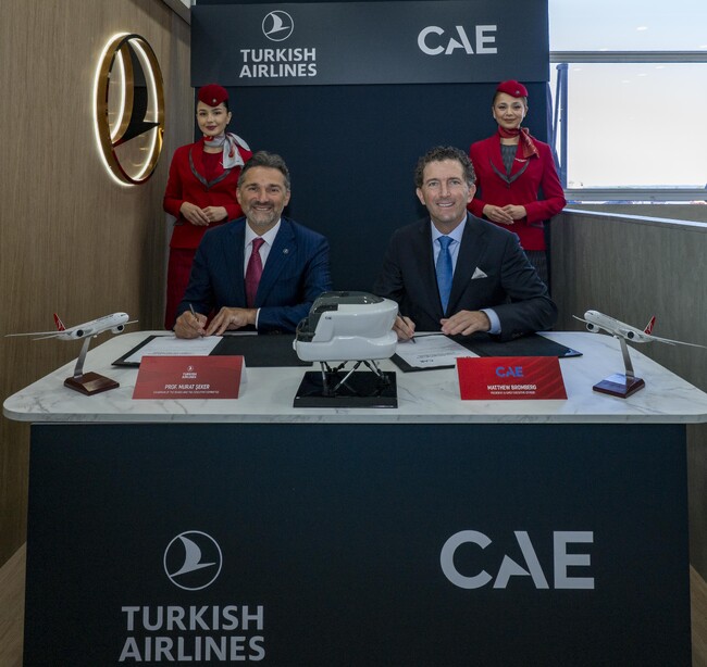 ターキッシュ エアラインズ、航空訓練技術の世界的企業「CAE」と中期契約を締結