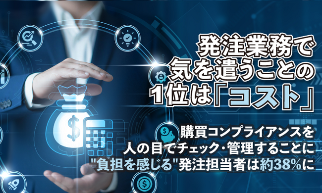 発注業務で気を遣うことの1位は「コスト」。購買コンプライアンスを人の目でチェック・管理することに