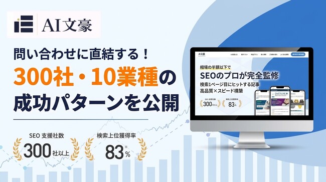 「記事を書いても問い合わせが増えない」を解決。AI文豪が300社・10業種の成功パターンを初公開