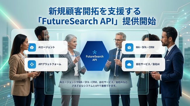 フォーム営業の配信機構をAPIで提供する「FutureSearch API」を提供開始。AIエージェント・MA／SFA／CRMとシームレスに連携し、新規顧客開拓を効率化