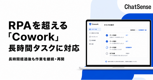 RPAを超える自動化AI「Cowork」、長時間タスクに対応