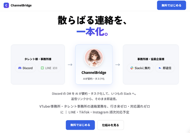 株式会社プエンテ、散らばるDMをAIが要約・タスク化してSlackに一本化する連絡ハブ「ChannelBridge」を提供開始