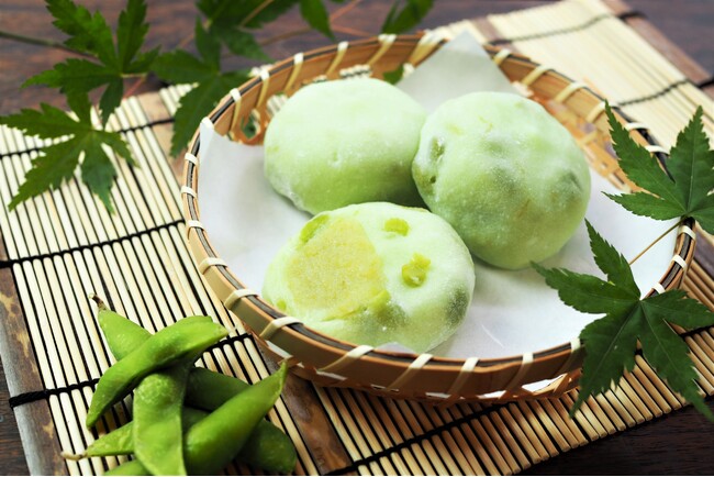 総重量の約3割以上に枝豆（ずんだ）を使用。「ずんだは苦手」を覆したい。和菓子職人が
