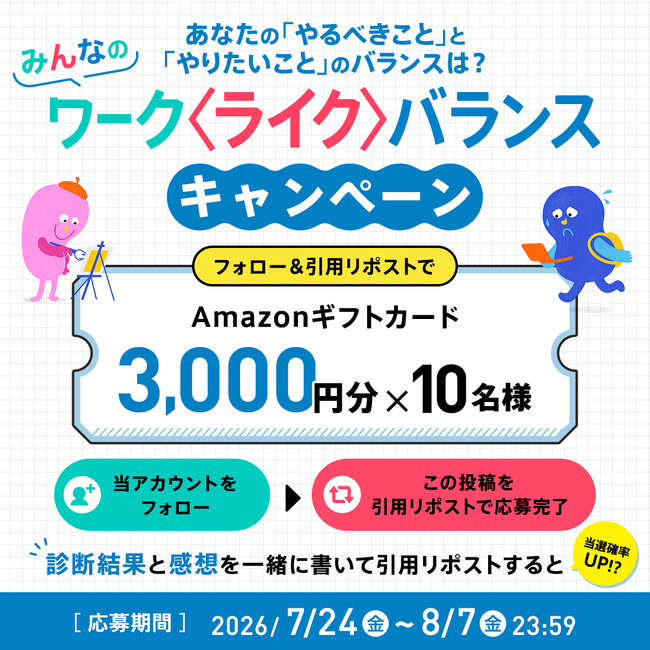 転職サービス「doda」、「ワーク〈ライク〉バランス診断」キャンペーンを開始