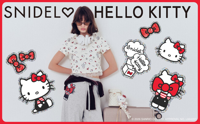 【SNIDEL(ハート)HELLO KITTY】sanrio house（サンリオハウス）でしか手に入らない！スナイデルの「ハローキティ」コラボレーションアイテム全６型発売！