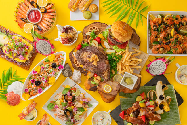 【シェラトングランドホテル広島】アラカルトメニューで人気の「シェラトンバーガー」が登場｜8月限定「アメリカ＆ハワイフェア」をブッフェレストラン「ブリッジ」で開催