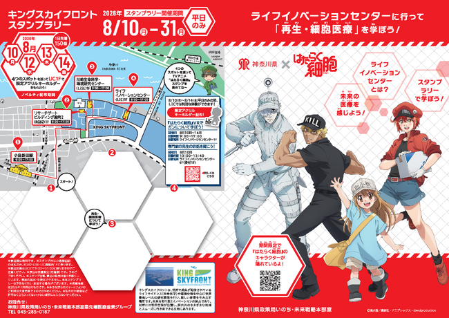 アニメ『はたらく細胞』コラボレーション、再生・細胞医療の取組を伝えるスタンプラリーを開催！