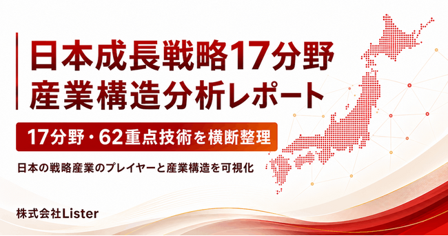 【独自調査】日本成長戦略17分野、スタートアップ比率は「量子」が35.5％で最高―関連企業730社を分析 - 株式会社Lister