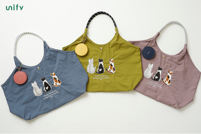 【ネコ柄】新登場！贅沢な刺繍の美しさと頼れる実用性をこのひとつに。甘すぎない大人の愛らしさでいつもの装いに品のある華やかさをプラス。大人の夏のお散歩からお出かけまでシーンで選べる3タイプ展開。