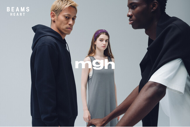 〈BEAMS HEART〉店舗で、本田圭佑氏がビジョンディレクションを務める〈mgh〉を先行エクスクルーシブ展開