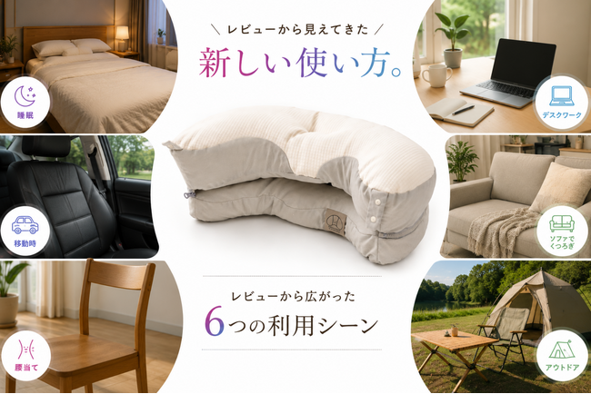 ”持ち運ぶための枕 ”が、暮らしに寄り添う枕へ。レビューから見えてきたYOKONEGUポータブルの新たな魅力とは？――レビュー高評価を記念して、期間限定キャンペーンも開催
