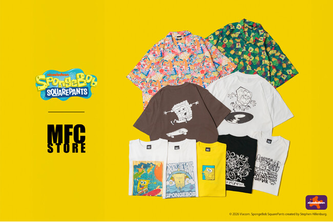 MFC STORE、スポンジ・ボブとのコラボレーションコレクション全アイテムのリストックを本日より発売開始