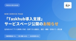 プロンプト不要の生成AIアプリプラットフォーム「Taskhub」導入支援ページを公開しました