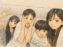 実際の家族写真をもとにしたイラスト