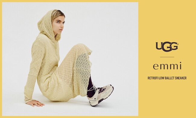 【emmi】UGG(R)「RETROFI LOW BALLET SNEAKER」エクスクルーシブカラーが発売！ライトベージュにブラウンを織り交ぜた、シックなニュートラルカラーで登場＜8月6日（木)＞
