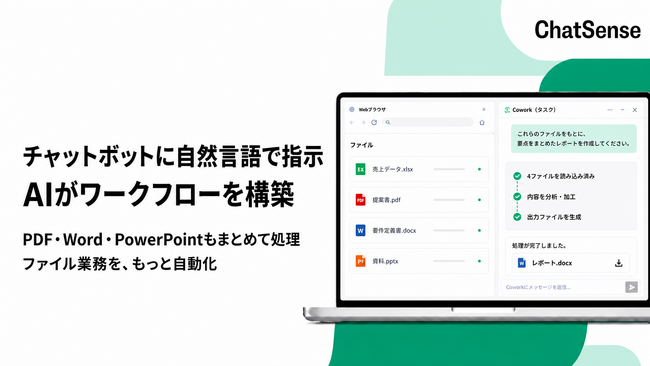 チャットボットに自然言語で指示することでAIがワークフローを構築「Cowork」