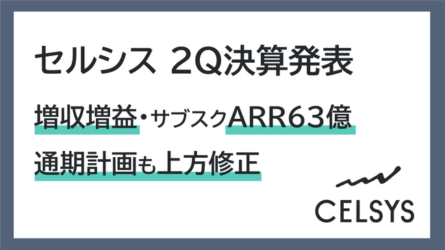 セルシス2026年2Q決算発表、売上高・営業利益ともに増収増益 通期の業績予想も上方修正
