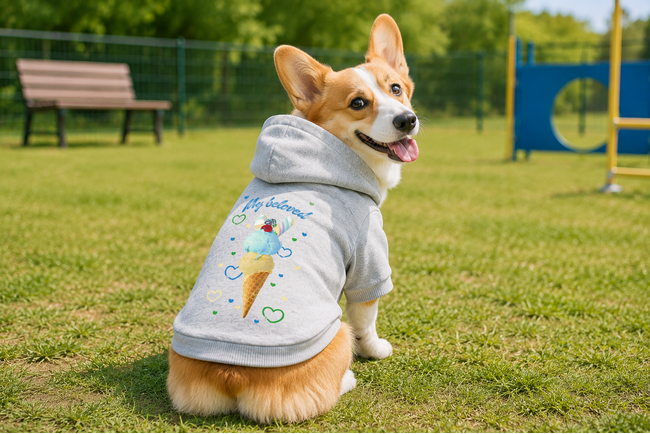 1点から作成可能!オリジナルプリント.jpに着脱しやすい犬用半袖パーカーが登場