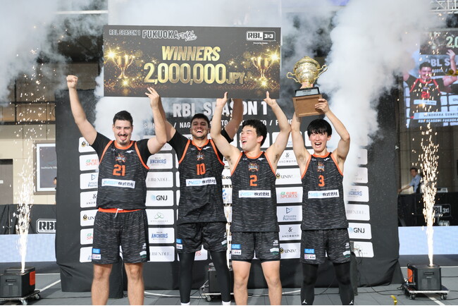 ジェリービーンズグループ提携「上野原サンライズ」男子チームが、3x3プロリーグ「RBL」SEASON1の初代王者に