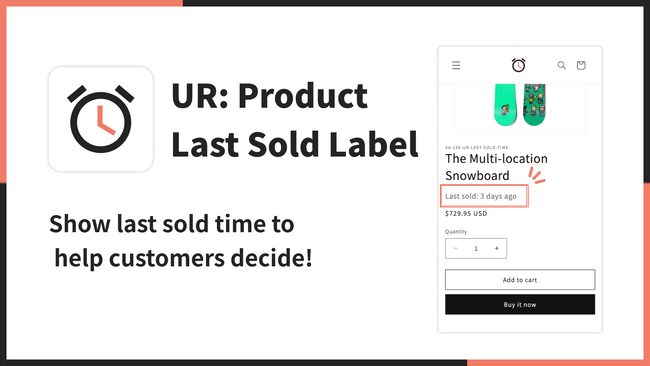 【海外向け】EC アプリ「UR: Product Last Sold Label」を株式会社 UnReact がリリース