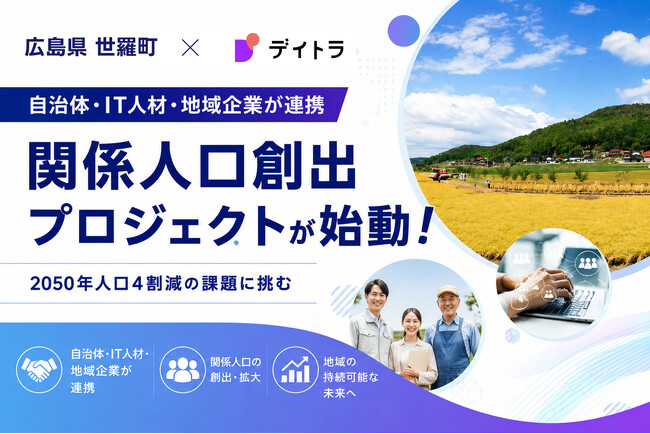 【広島県世羅町 × オンラインスクール デイトラ】自治体・IT人材・地域企業が連携｜2050年人口4割減の課題に挑む「関係人口創出プロジェクト」始動！
