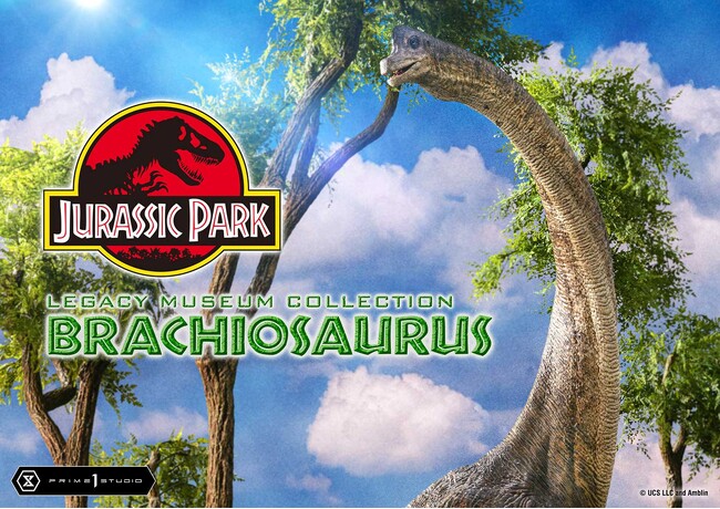 映画『ジュラシック・パーク』から、「ブラキオサウルス」が全高約128cmのスタチューに