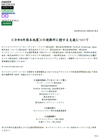 <令和8年熊本地震>の避難所に対する支援について