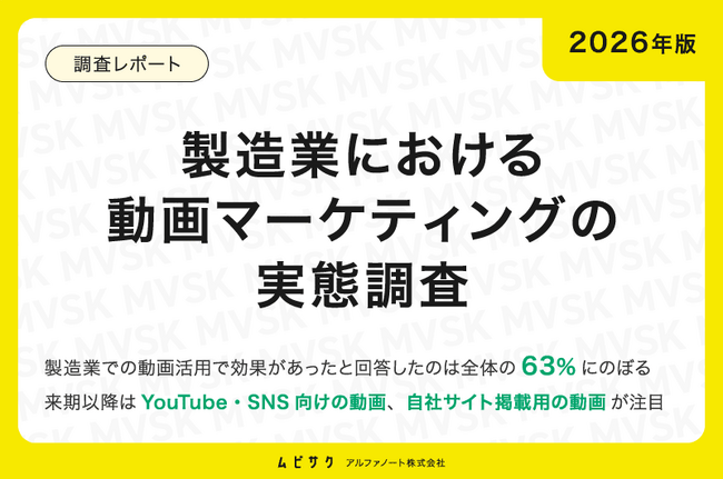 【2026年版】製造業における動画マーケティングの実態調査｜来期以降は「YouTube・SNS向けの動画」と「自社サイト掲載用の動画」が注目