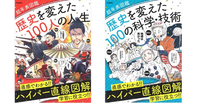 【新感覚の学び本登場！】イラストでわかる年表図鑑『歴史を変えた100人の人生』『歴史を変えた100の科学・技術』同時発売