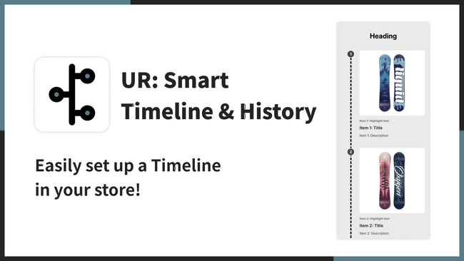 【海外向け】EC アプリ「UR: Smart Timeline & History」を株式会社 UnReact がリリース