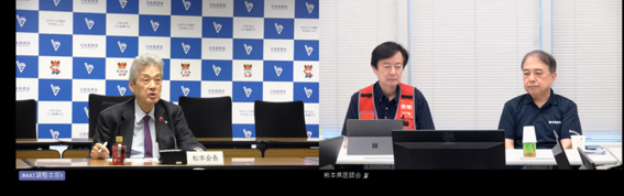 熊本地震に関する被害・支援情報の共有のため開催しているＪＭＡＴミーティングに松本会長が出席
