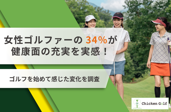 女性ゴルファーの34%が健康面の充実を実感!ゴルフを始めて感じた変化を調査【チキンゴルフ調べ】