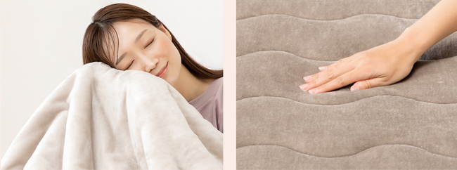 思わず触れたくなるなめらかさ。保湿素材を採用し、肌ざわりにこだわった寝具「Nうるる」シリーズが新登場