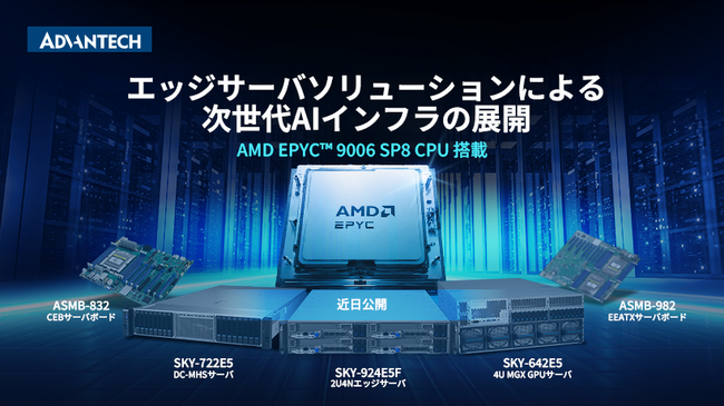 アドバンテック、最新のAMD EPYC(TM) 9006シリーズ・プロセッサを搭載した次世代AIインフラストラクチャ・ソリューションを発表