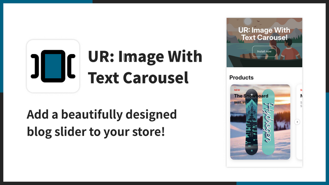 【海外向け】EC アプリ「UR: Image With Text Carousel」を株式会社 UnReact がリリース