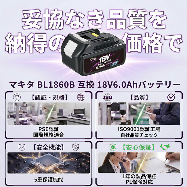 日本企業がプロデュース、安全性と機能性とコスパの ”丁度良い” にこだわった、マキタ互換バッテリー / 「ShareFunN」から発売