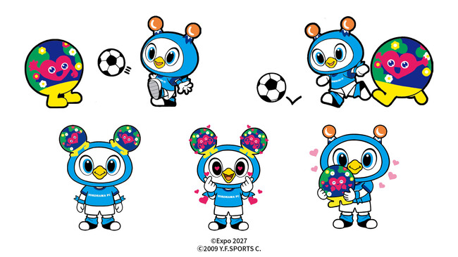 GREEN×EXPO 2027 公式ライセンス商品　トゥンクトゥンクがサッカーに挑戦！？　横浜ＦＣの公式マスコット「フリ丸」とのコラボレーション商品が登場　8月16日（日）より発売開始