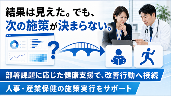 【ストレスチェック後の施策不足に対応】集団分析後の健康支援を提供開始
