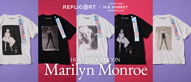 【REPLICⓐRT × HOLLYWOOD RANCH MARKET】マリリン・モンローをモチーフにしたコラボレーションTシャツ3型を8月15日（土）より発売