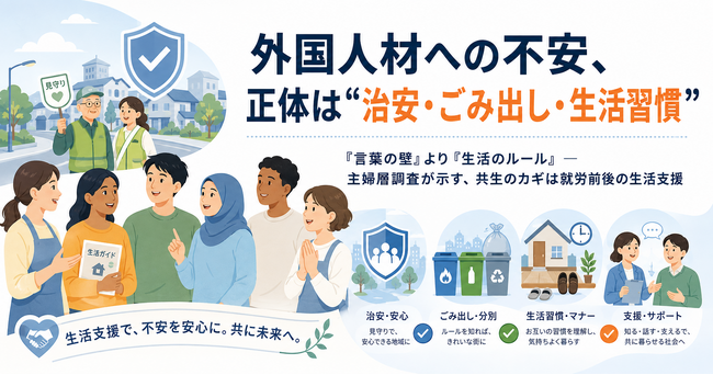 外国人材への不安、正体は“治安・ごみ出し・生活習慣”