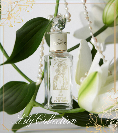 【MUCHA】人気フレグランス「LILY」が新ラベルで登場！『四つの花（1898年）』に着想を得た香りと、贈る喜びを彩るアイテムを発売