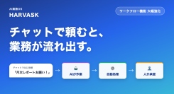 チャットで頼むと、業務フローが動き出す ― AI業務OS「HARVASK」、ステップ間データ連携・チャット起動などワークフロー機能を大幅強化