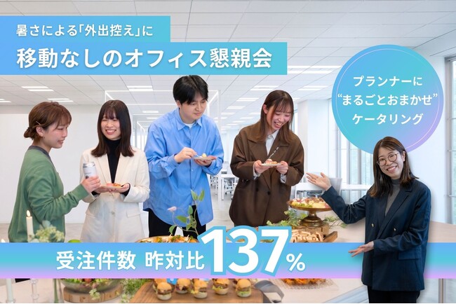 【猛暑で“外出控え”7割超】メンパ低下の夏 東京のオフィスでおまかせケータリングが活況！受注137％増