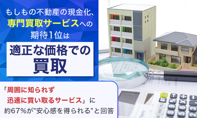 もしもの不動産の現金化、専門買取サービスへの期待1位は「適正な価格での買取」。「周囲に知られず迅速に買い取るサービス」に約67%が