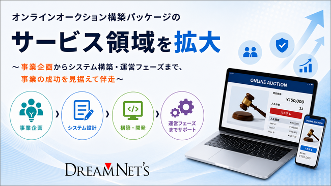 オンラインオークション構築パッケージのサービス領域を拡大