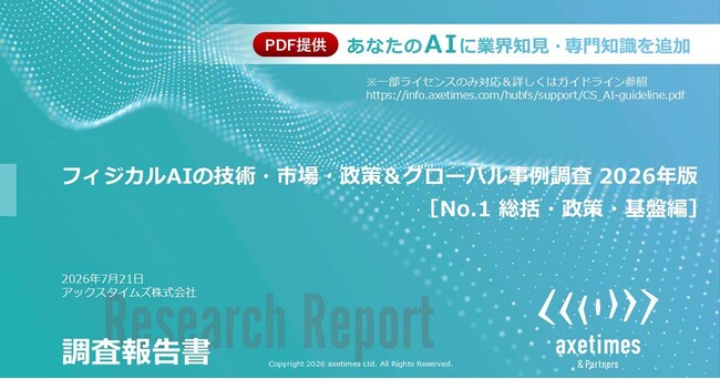 フィジカルAIの技術・市場・政策を調査 2040年予測189兆円