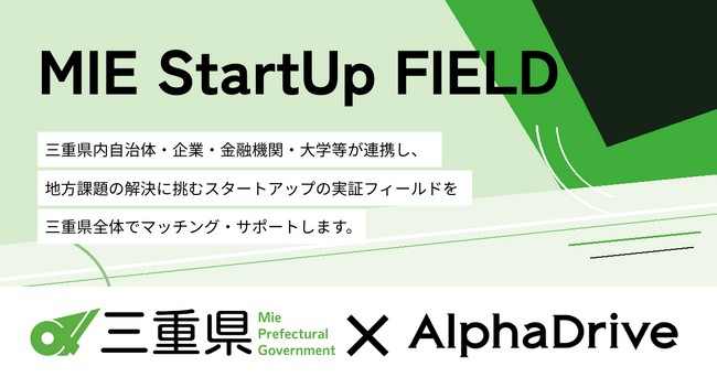 【三重県×AlphaDrive】「MIE StartUp FIELD」に参加する県外スタートアップ6社が決定